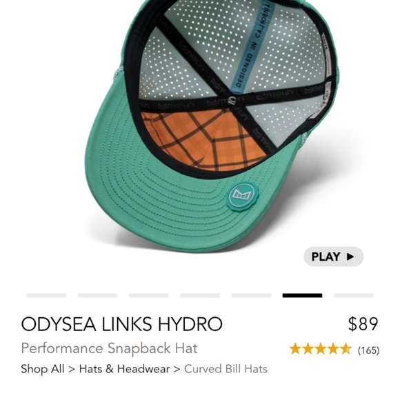 Melin Odysea Links Hydro Performance Snap Collection Classic Size Neon Aqua - Picture 4 of 9